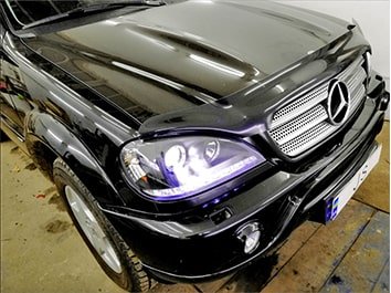 Установка светодиодных ламп Mercedes Benz ML55 AMG 2003