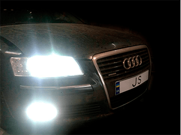 Установка светодиодных ламп на Audi A8