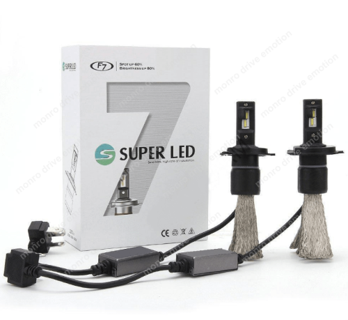 LED Лампа Super F7 H4 (2шт)