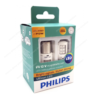 Лампы светодиодные Philips PY21W LED 12V + Smart Canbus 11498ULAX2 White