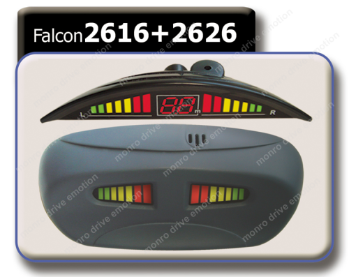 Парковочный радар Falcon Y-2616+2626 black 8