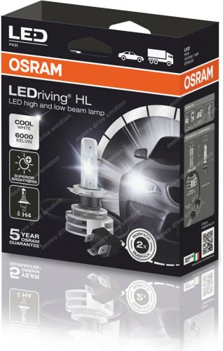 Лампы светодиодные OSRAM 9726CW LEDriving H4 14W 12-24V 6000K (2шт.)
