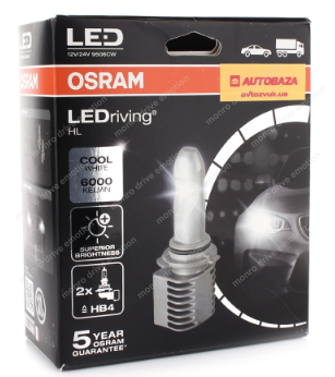 Лампы светодиодные OSRAM 9506CW LEDriving HB4 14W 12-24V P22D 6000K (2шт.)