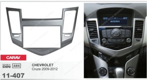Рамка переходная CARAV 11-407 Chevrolet Cruze 2009+ silver 2-DIN