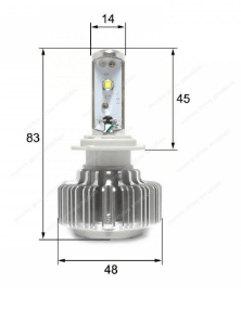 Лампы светодиодные Sho-Me H7 6000K 20W LED G1.3 (2 шт)