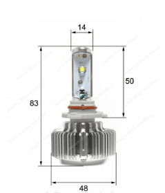 Лампы светодиодные Sho-Me HB3 (9005) 6000K 20W LED G1.3 (2шт)