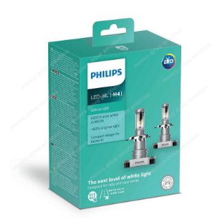 Лампы cветодиодные Philips H4 LED 11342ULWX2 Ultinon +160% 6200K
